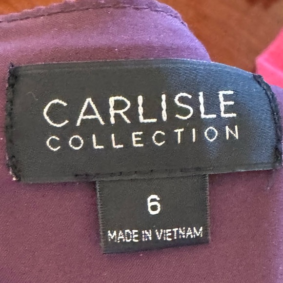 Carlisle Maroon Long Sleeve Sheath Dress Mock Neck - Picture 3 of 6